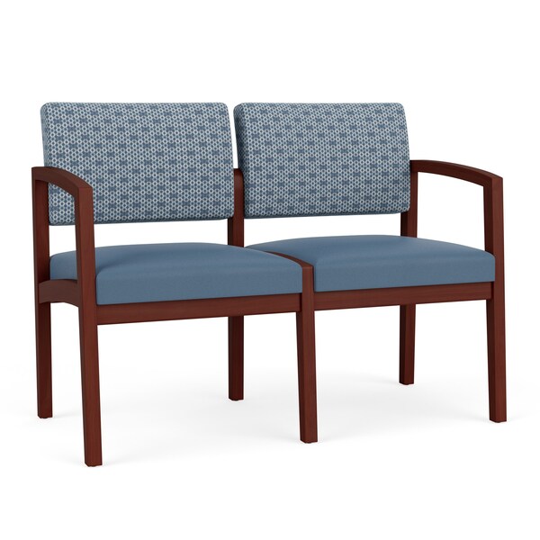 Lesro 2 Seat Tandem Seating W/ No Center Arm, 44 in W 26 in L 31.5 in H, Lenox Series LW2101 - main